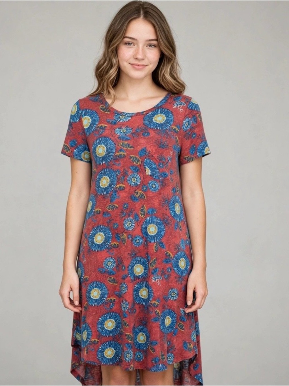LuLaRoe Floral Print Carly Swing Dress Size XXS